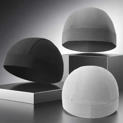 Unisex Lined Stretch Fit Cap - Elastic Nylon/Elastane, Breathable Athletic Headwear for Active Individuals, Multifunctional Sports Outdoor Hats for Gym/Cycling