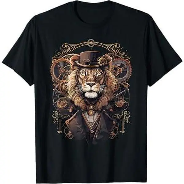 Steam Punk Art Lion Steampunk T-Shirt