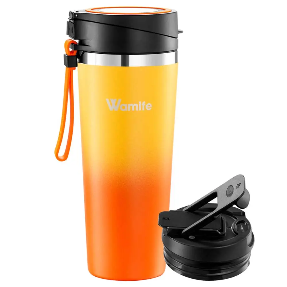 Wamife®Portable Blender - Stainless Steel Travel Blender for Smoothies, 16Oz Large Cup Size, Keeps Drinks Cold for 12 Hours -Orange-Yellow Gradient
