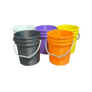 Mini 5 Gallon Buckets - Available in Various Colors: Black, Purple, Orange, White & Yellow