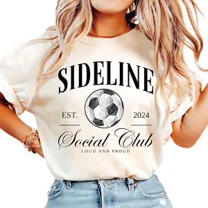 Soccer Social Club Shirt – Cute Soccer Mom T-Shirt, Sideline Mama Graphic Tee, Mothers Day Gift Idea