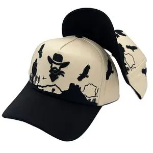 De Rancho Desert Zopilote a-frame hat (Cream/Black)
