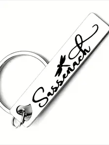 Outlander Sassenach Scottish novelty stainless steel keychain, stylish and simple personalized accessories, the perfect holiday birthday gift for family and friends