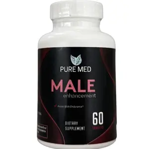 Pure Med Men's Vitality & Wellness Supplement Energy Stamina Support Natural Herbal Blend for Daily Performance and Hormonal Balance 60 Tablets
