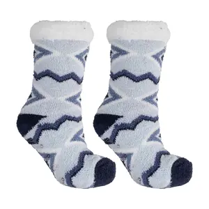 MinxNY Geo Pattern Lavender & Shea Butter Infused Lounge Socks