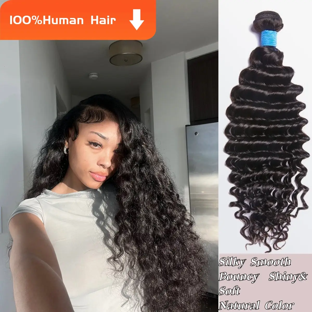 [Ashine] 12-30 Inch Luxury Salon Quality Deep Wavy Deep Curly Burmese Curly Virgin Brazilian Bundles 100% Human Hair Natural Black with Closure Curly