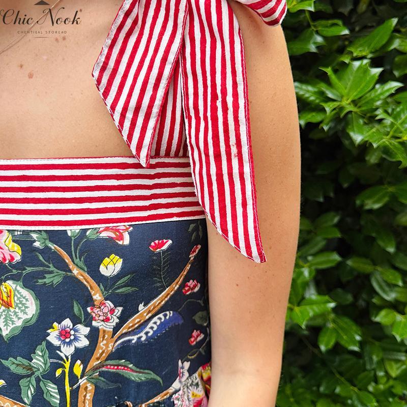 Women Summer Maxi Dress with Pockets 2025 Spaghetti Strap Sundress Casual Flowy Boho Dress Floral Tiered Beach Dress