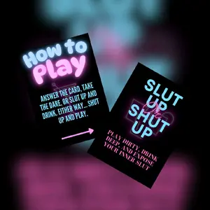 Slut Up or Shut Up  | Girls Night Drinking Game for Bad Bitches | Dare, Spill, or Sip — The Ultimate Party Deck Card Games Party Set Adult Fun Adult Drinking Game