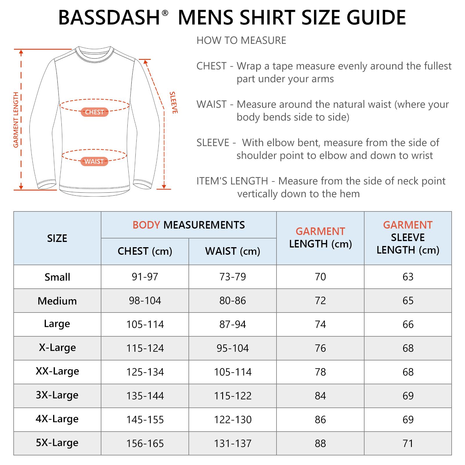 Bassdash Men’s UV Sun Protection UPF 50+ Fishing Shirts Long Sleeve Tee