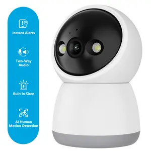 2.4G Pan/Tilt Security Camera, 2K WiFi Indoor Camera for Home/Baby/Pet, Color Night Vison, Human Motion Detection, 24/7 Recording, 2-Way Audio