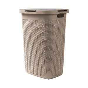 Mind Reader 60L Slim Laundry Hamper Clothes Basket with Lid