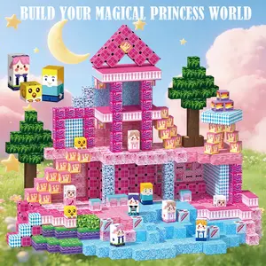 100pcs Magnetic Building Set, Stem Sensory Gift for Kids, Princess Design, Suitable for Boys and Girls Aged 3 and Up, Creative Magnetic Blocks, Building Block Sets