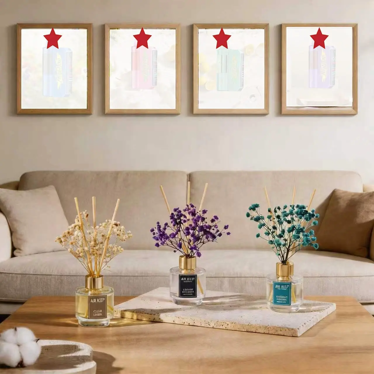 gook gxxk eek grrk Reed Diffuser for Scented Candles — Luxurious Home Fragrance, Long-Lasting Diffusion, Plant Essential Oil Aromatherapy