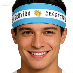 Argentina Fan headscarf， 2026 Football match， Football season,   Flag Headband 35*2inch-,Multiple countries available， Spectator Cheer Prop Support - Sports Events, Festival Activities, Football Matches, and Daily Wear Sports Cheer Headwear