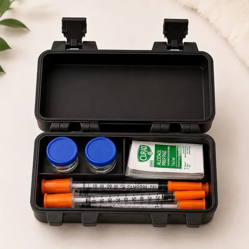Peptide Storage Case Organizer – Holder for Peptide Vials, Portable Travel Case