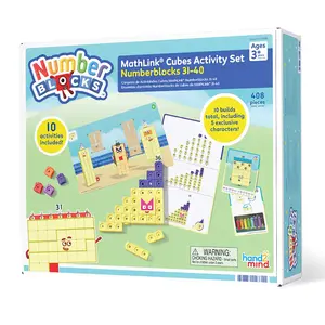 hand2mind Numberblocks 31-40 MathLink Cubes Activity Set - Learn Numbers & Early Math Skills, Preschool and Kindergarten Learning Activities, Educational Toys for Kids, Counting Math Manipulatives