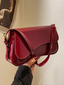 women's summer outfits 2024 plain color saddle everyday shoulder bag & crossbody bag, elegant magnetic closure flap saddle bag for daily use, purse