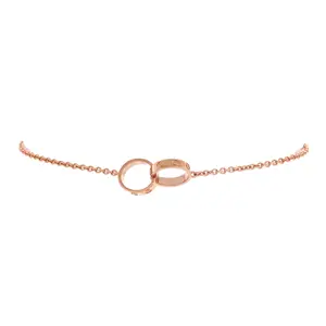 Pre-owned Cartier Love Interlocking Bracelet 18K Rose Gold by Rebag