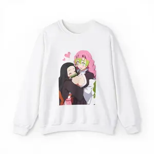 Anime Demon Slayer Nezuko and Mitsuri Sweatshirt Classic Casual Cotton Knit Menswear