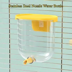 No Drip Bird Water Dispenser for Cage, Auto Hanging Water Bottle for Parrots, Chickens, Small Birds - Leak Proof Poultry Drinking Feeder, Poultry Waterer