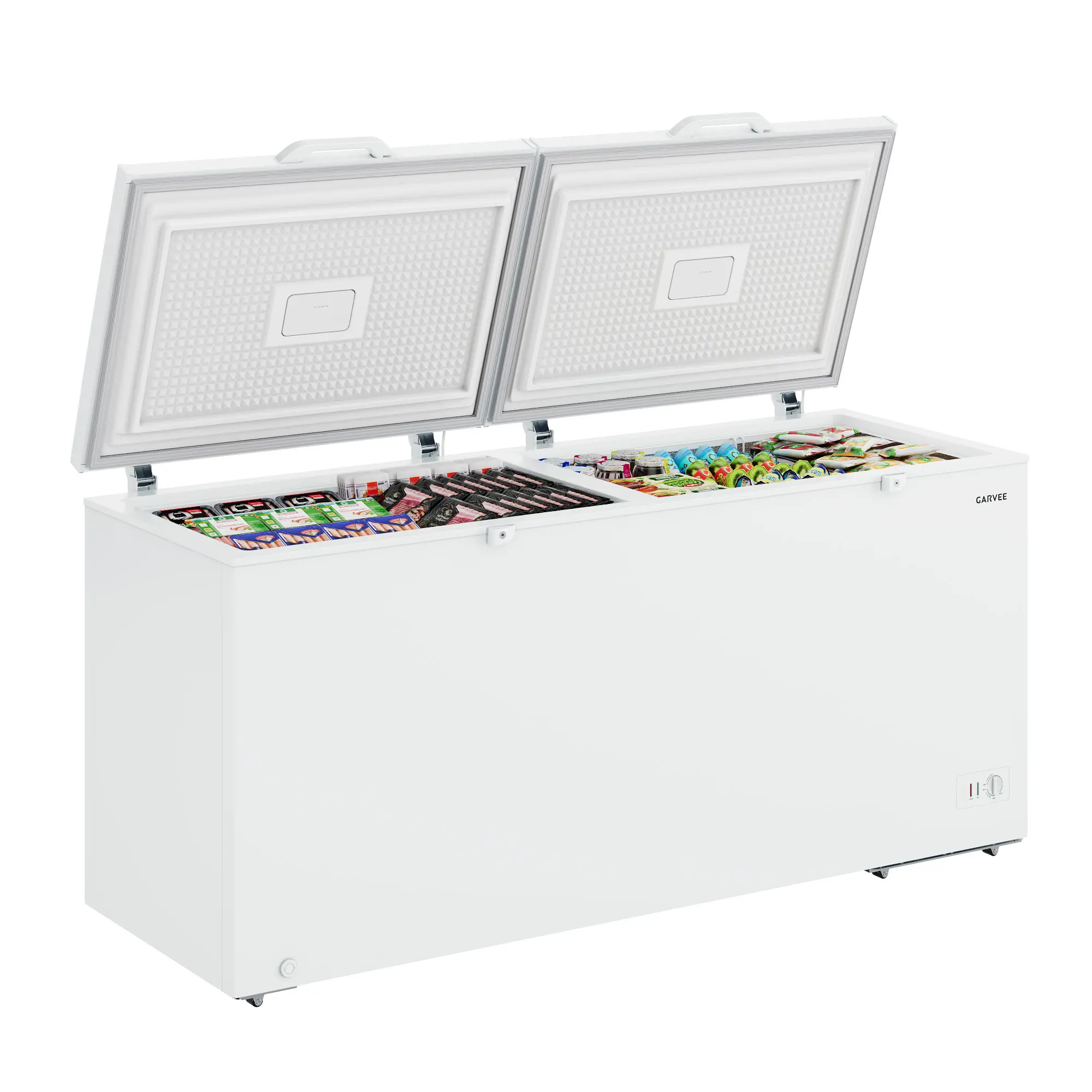 25.0 Cu.ft Deep Freezer, Large Chest Freezer for Families with Removable Basket& Adjustable Thermostat for Home, Kitchen, Garage, White