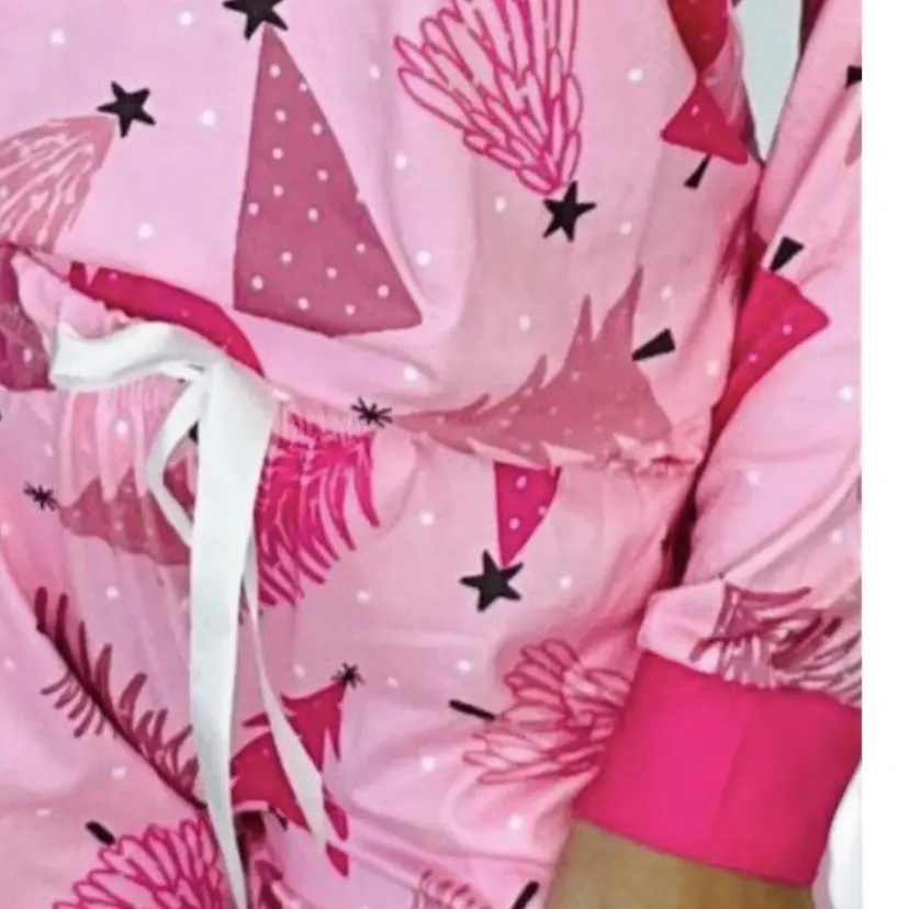 Shirley and Stone Pink Tree Pajamas for Women - Loungewear and Nightwear