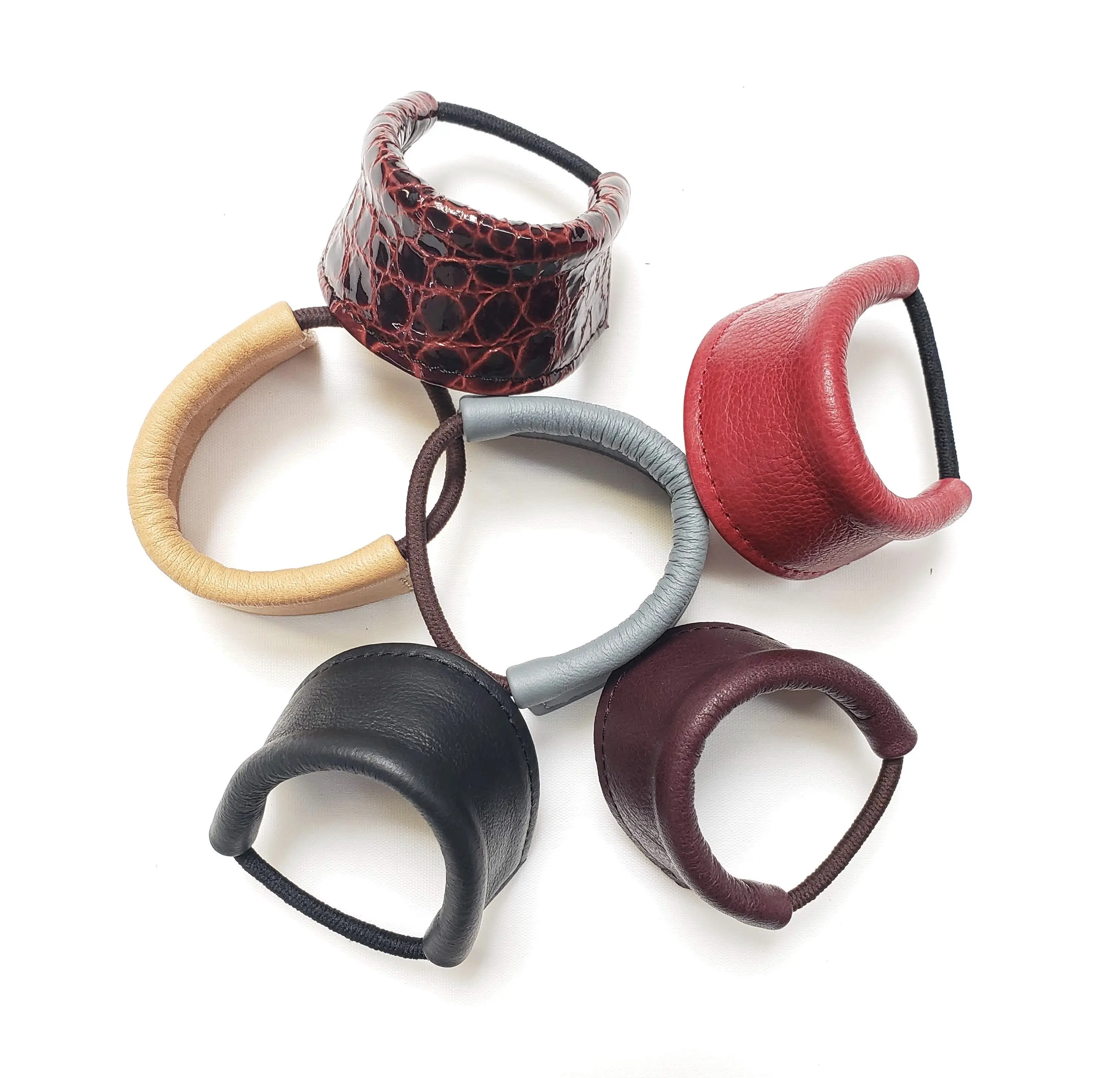 Leather Hair Tie, Genuine Leather Made in USA