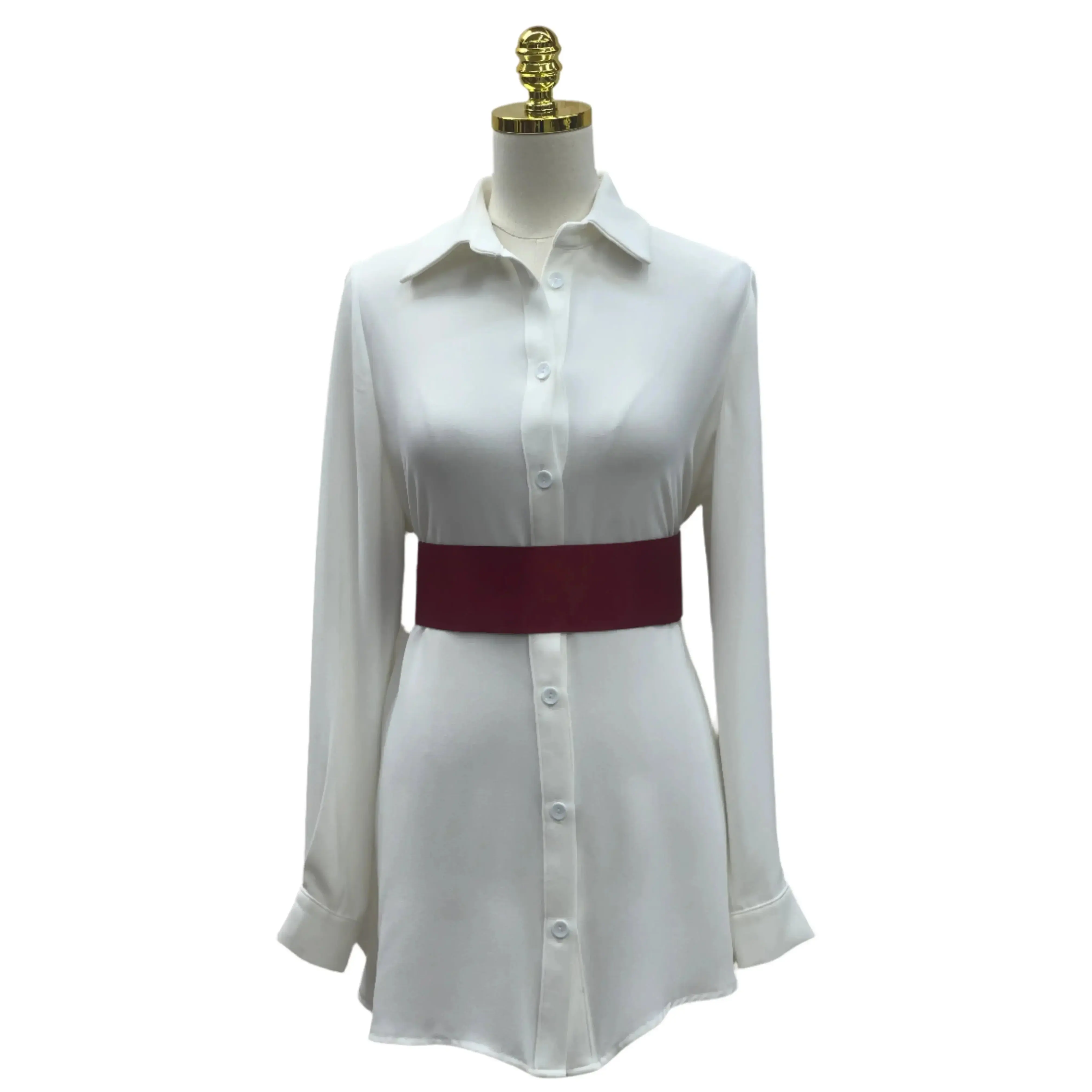 Wide Satin Waist Belt - Elegant Accessory