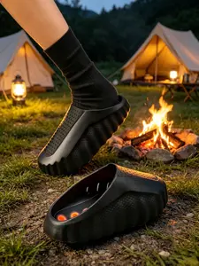 2026 Eu-Us Bestseller 001 Soft Couple Pre-Game Foot Massage Sports Slippers, Outdoor Closed-Toe Shoes, All Seasons, Plain Pattern