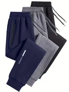 Men's Fashionable Letter Print Drawstring Waist Running Workout Pants, Stylish Elastic Waist Joggers, Fitness Trousers for Sports & Casual Wear