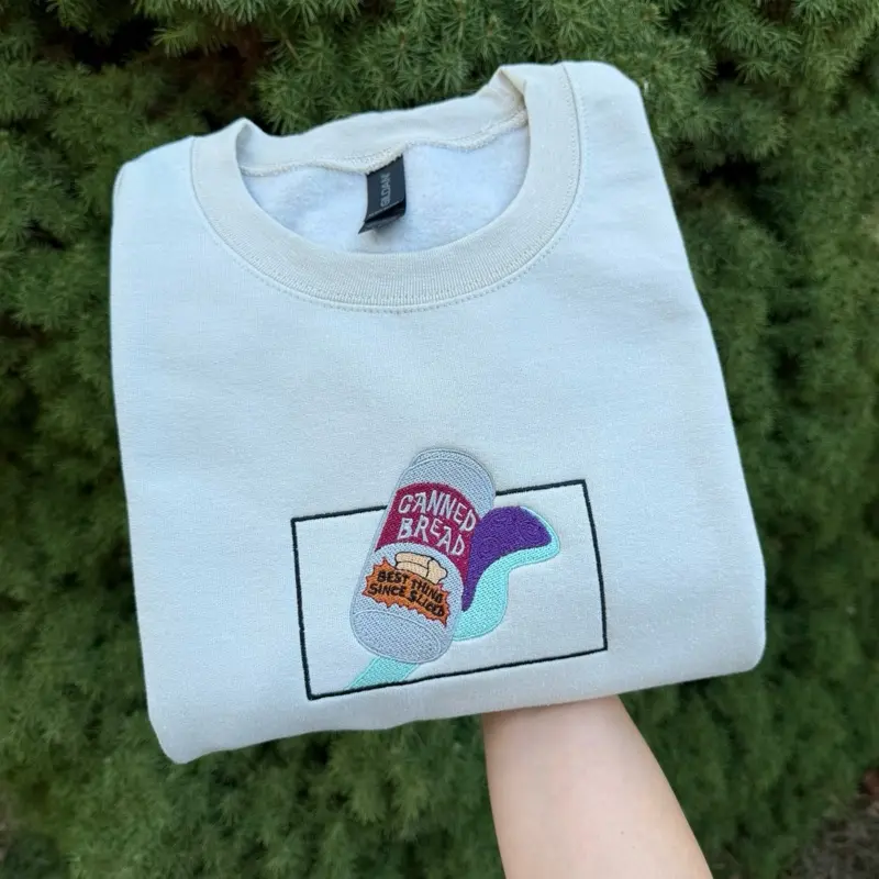 Canned Bread Embroidered Unisex Sweatshirt Casual