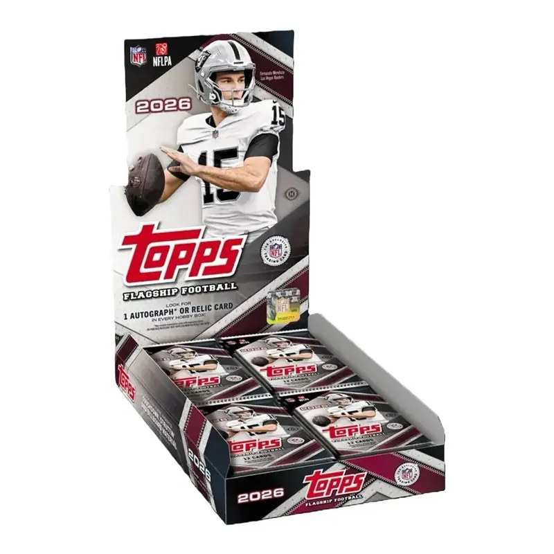 2026 TOPPS FLAGSHIP FOOTBALL HOBBY BOX (1 AUTO or RELIC) NFL