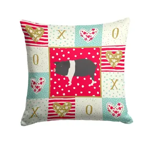 Carolines Treasures  14 x 3 x 14 in. Hampshire Pig Love Fabric Decorative Pillow