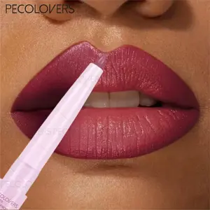 1pc 2-in-1 Waterproof Lip Definer Pen - Silky Matte Finish for Sharp Lip Lines, Fade-Proof & Sweat-Resistant Wear, Easy-Glide Formula for All-Day Comfort - Professional Lip Liner & Lipstick Duo Lipliner