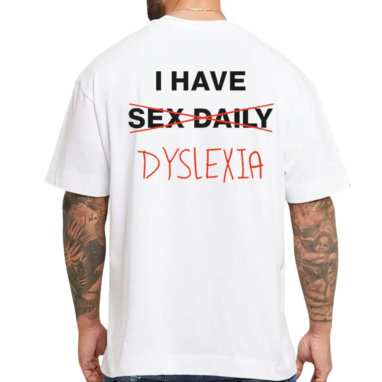 Unisex Short-Sleeve Dyslexia Graphic Printed Tee - Personalized Comfort Color Ring-Spun Cotton Soft-Washed Casual Fabric Sports Top, Perfect Gift
