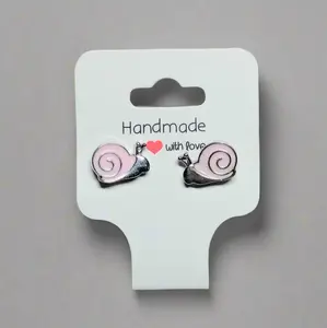 🐌 Cute Pink Snails Stud Earrings