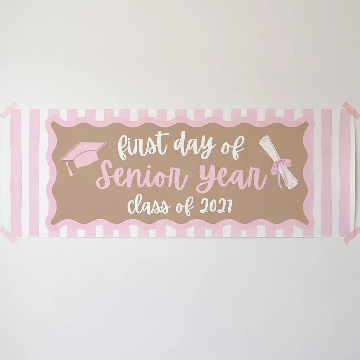 Senior Year First Day of School Banner, Class of 2027