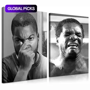 Funny Bathroom Artistic Canvas Wall Art, Set of 2 Retro Vintage Comedy Movie Posters Prints, Humorous Toilet Decorations, 12x16 Inches #GLOBAL PICKS
