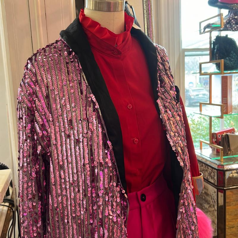 FREE PEOPLE Ella fully sequin duster coat