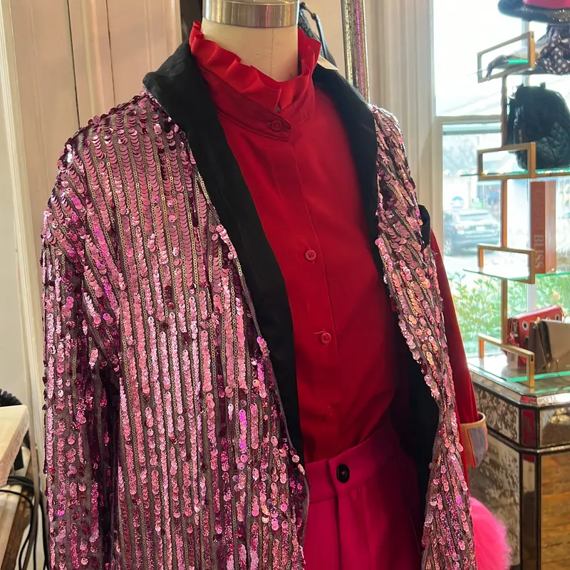 FREE PEOPLE Ella fully sequin duster coat