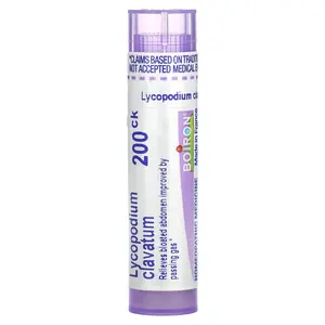 Boiron Lycopodium Clavatum, 200CK, Bloat & Gas Relief, Approx 80 Pellets