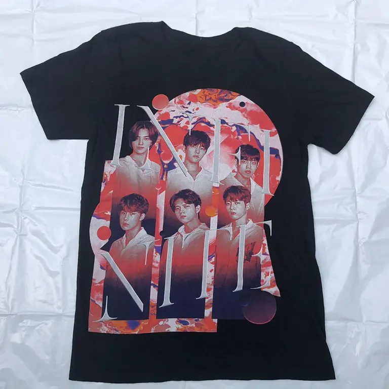 PO MUSIC KOREAN POP STAR INFINITE PROMO BLACK T SHIRT