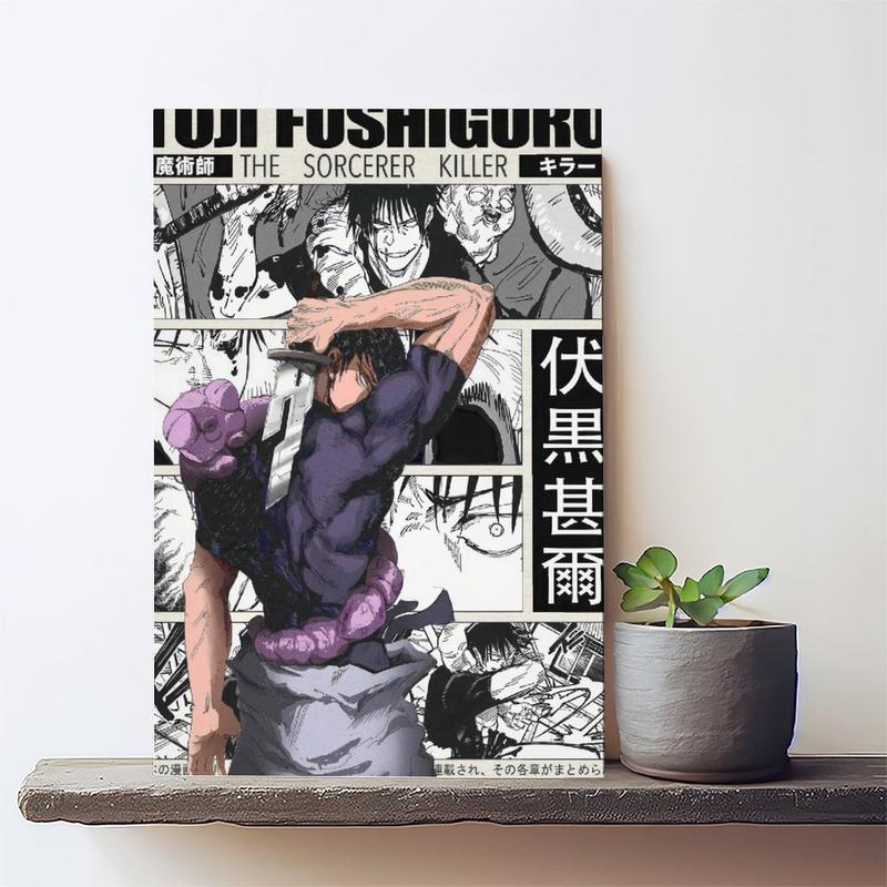 Toji Jujutsu Kaisen Anime Poster Print JJK Manga Artwork Wall Hanging Home Decor Gojo Geto Minimalist for Anime Fan