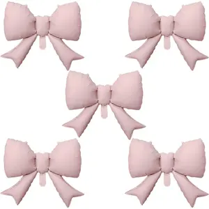 5 count  Bow Balloons Foil Balloon Bow Themed Birthday Party Anniversary Bachelorette Party Decorations Supplies