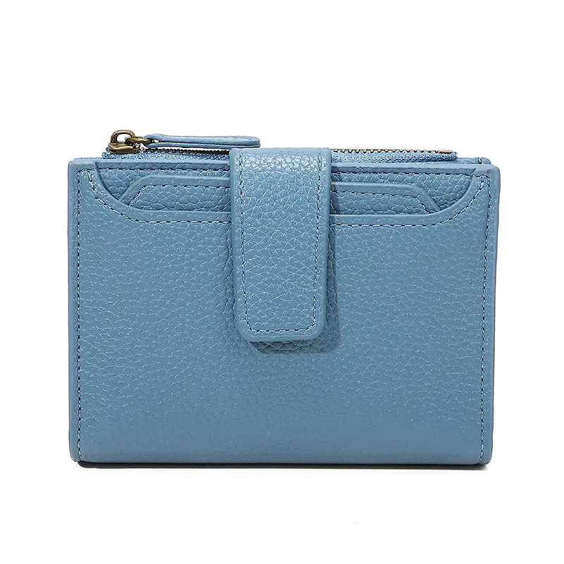 RFID Blocking Compact Wallet Soft Leather Bifold purse Card Holder with  14 Card Slots & 4 ID Windows & 2 Cash Compartments & 1 Zipper Pocket for Women