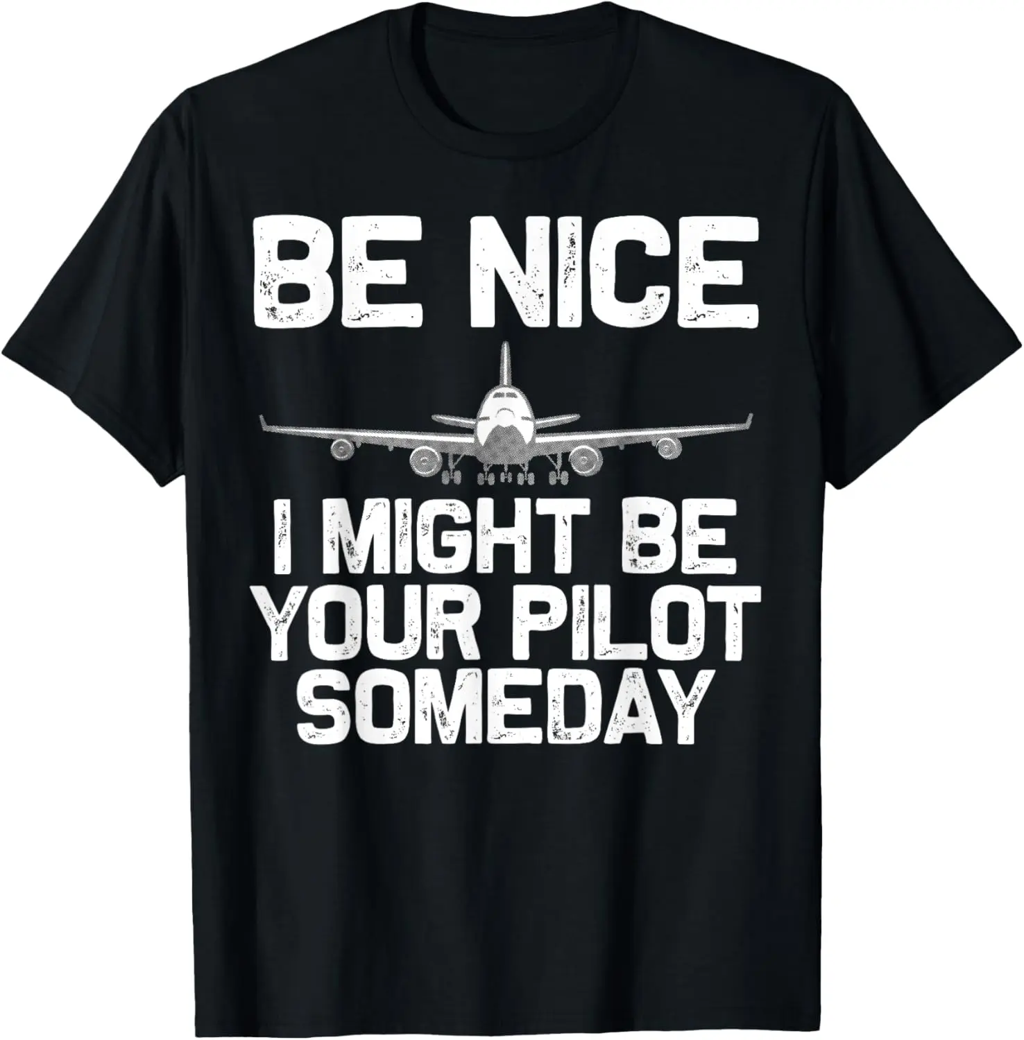 Women's 100% Cotton Funny Pilot Art T-Shirt - Breathable, Comfortable, Lightweight Fabric Short-Sleeve Athletic Basic Top, All-Season Wear (Check Size Chart)