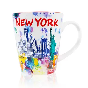 15oz. Splash of Color Mural New York Mug | NYC Mug (Tall or Wide)