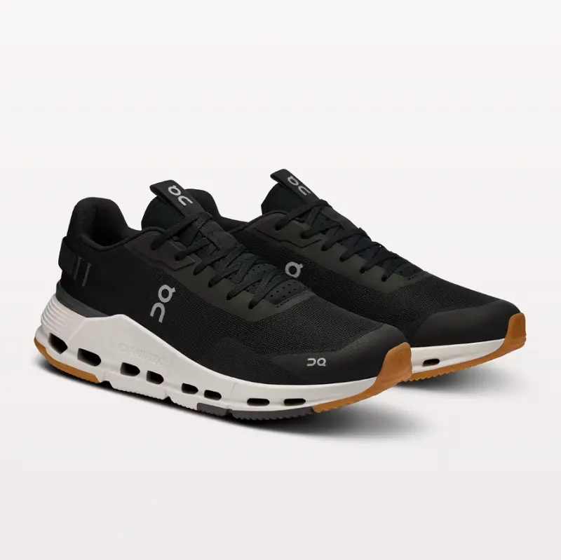 On Men's Cloudnova Form 2 Walking Shoe, Black & Ivory - Full Size