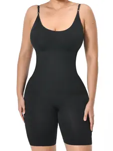 Shapewear Bodysuit For Women High Waist Tummy Control Scoop Neck Cami Full Body Shaper Seamless Shaping Thermal Slimming Tank Top Layering Essential Thigh Slimmers Body Shorts