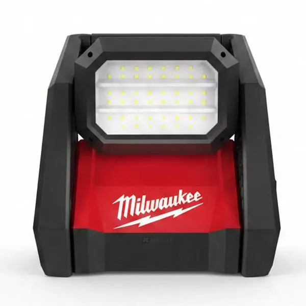 Milwaukee M18 GEN-2 ROVER Portable Task Light - 4000 Lumens, Water Resistant, Dual Power AC/DC LED Flood Light, Outdoor Home Improvement Lighting (2366-20)